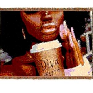 COZY WOVEN BLANKET w/INSPIRATIONAL PRINT